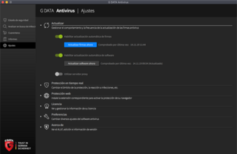 G DATA Antivirus Mac Ajustes G DATA Antivirus Mac Ajustes