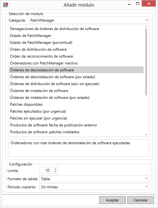 G DATA Patch Management – Solicitar informes